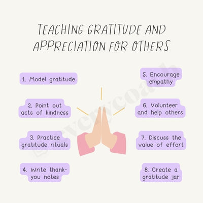 Teaching Gratitude And Appreciation For Others Instagram Post Canva Template