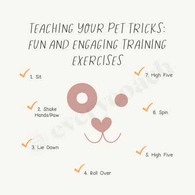 Teaching Your Pet Tricks Fun And Engaging Training Exercises Instagram Post Canva Template