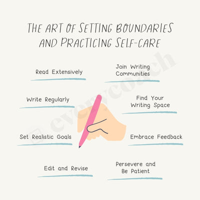 The Art Of Setting Boundaries And Practicing Self Care Instagram Post Canva Template