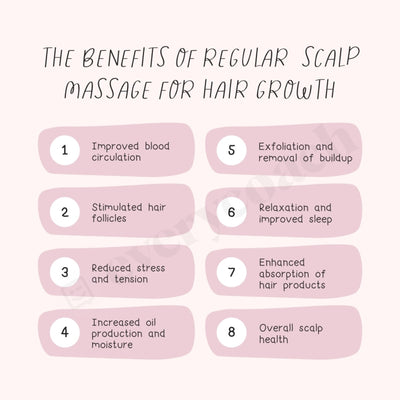 The Benefits Of Regular Scalp Massage For Hair Growth Instagram Post Canva Template