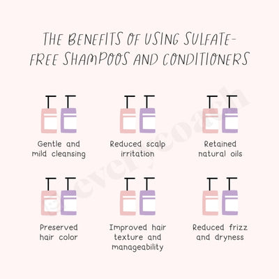 The Benefits Of Using Sulfate Free Shampoos And Conditioners Instagram Post Canva Template