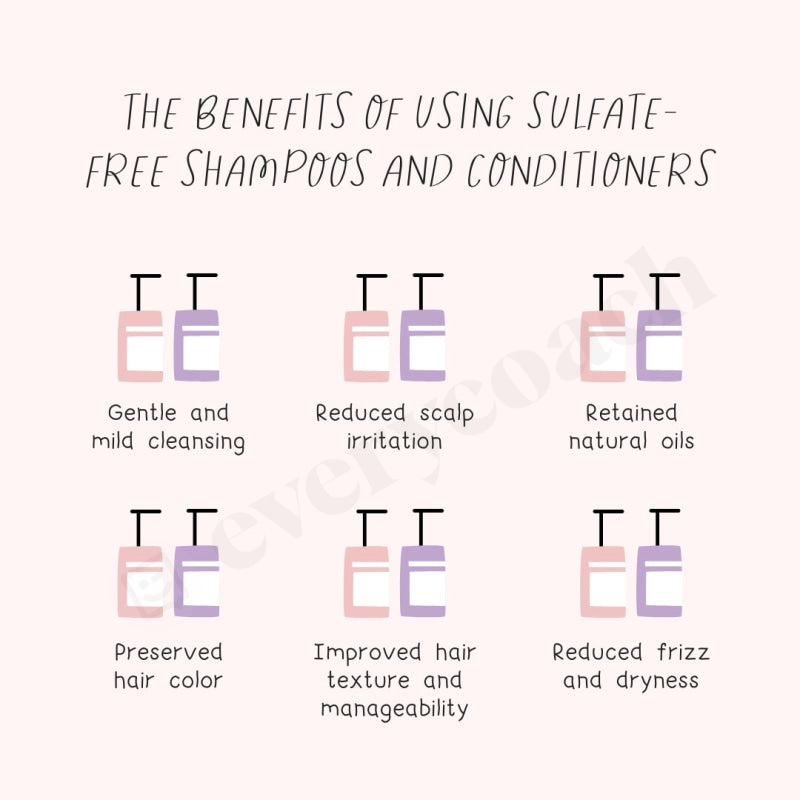 The Benefits Of Using Sulfate Free Shampoos And Conditioners Instagram Post Canva Template