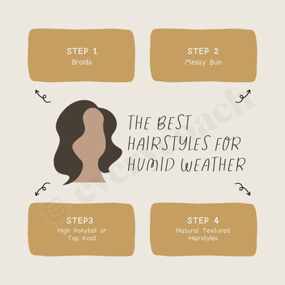 The Best Hairstyles For Humid Weather Instagram Post Canva Template