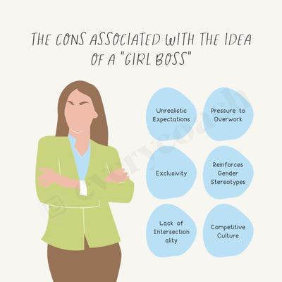 The Cons Associated With The Idea Of A Girl Boss Instagram Post Canva Template