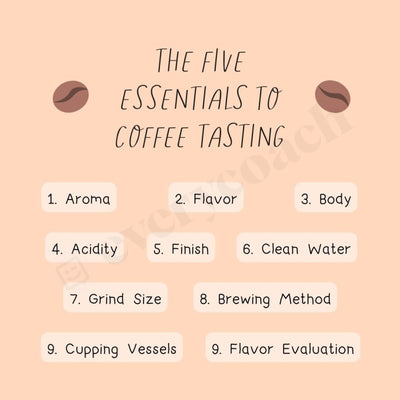 The Five Essentials To Coffee Tasting Instagram Post Canva Template