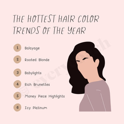 The Hottest Hair Color Trends Of Year Instagram Post Canva Template