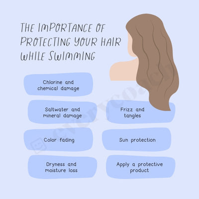 The Importance Of Protecting Your Hair While Swimming Instagram Post Canva Template