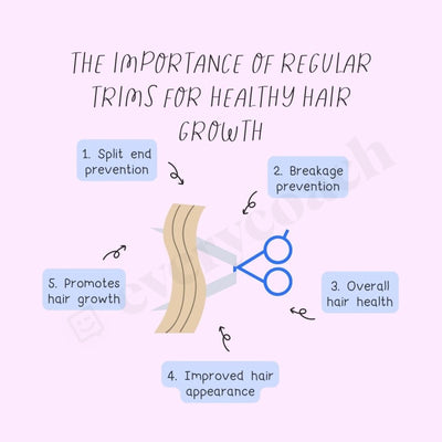 The Importance Of Regular Trims For Healthy Hair Growth Instagram Post Canva Template