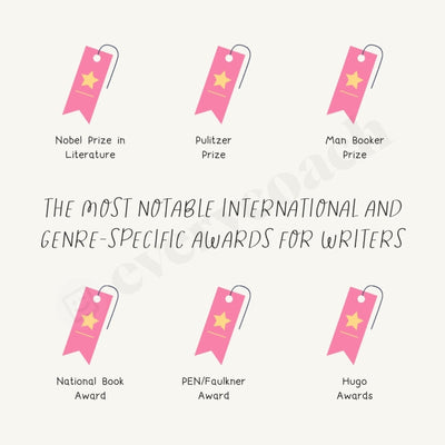 The Most Notable International And Genre-Specific Awards For Writers Instagram Post Canva Template