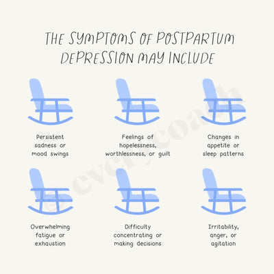 The Symptoms Of Postpartum Depression May Include Instagram Post Canva Template
