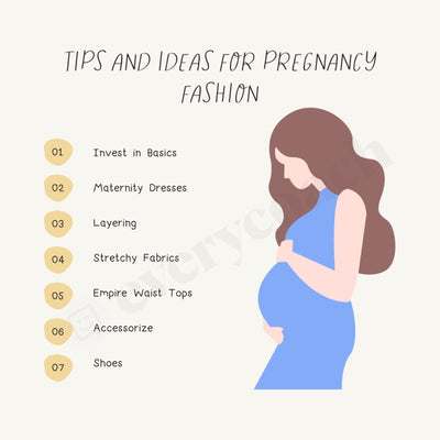 Tips And Ideas For Pregnancy Fashion Instagram Post Canva Template