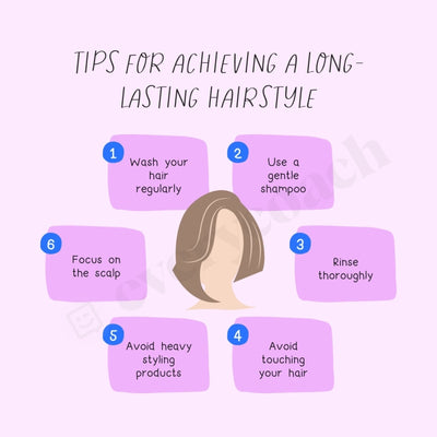 Tips For Achieving A Long Lasting Hairstyle Instagram Post Canva Template