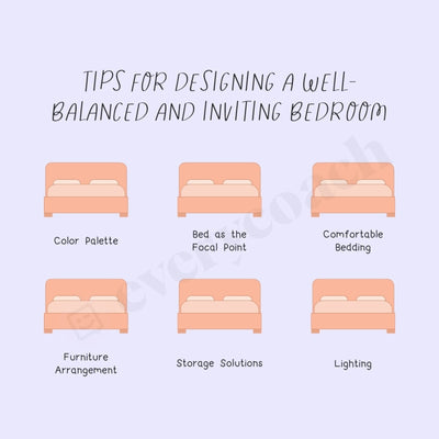 Tips For Designing A Well Balanced And Inviting Bedroom Instagram Post Canva Template