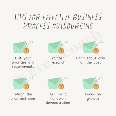 Tips For Effective Business Process Outsourcing Instagram Post Canva Template