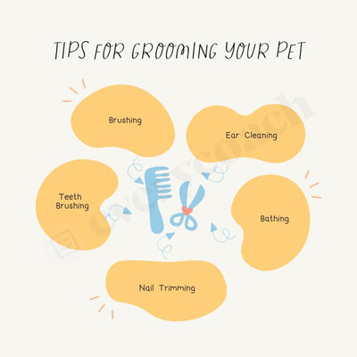 Tips For Grooming Your Pet Instagram Post Canva Template