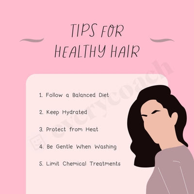 Tips For Healthy Hair Instagram Post Canva Template
