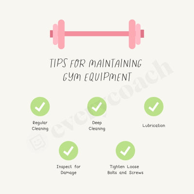 Tips For Maintaining Gym Equipment Instagram Post Canva Template