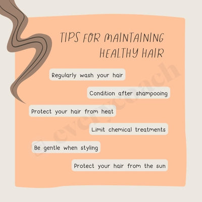 Tips For Maintaining Healthy Hair Instagram Post Canva Template