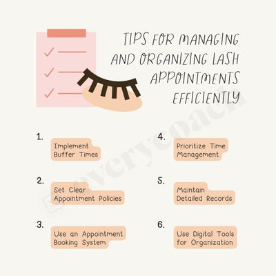 Tips For Managing And Organizing Lash Appointments Efficiently Instagram Post Canva Template