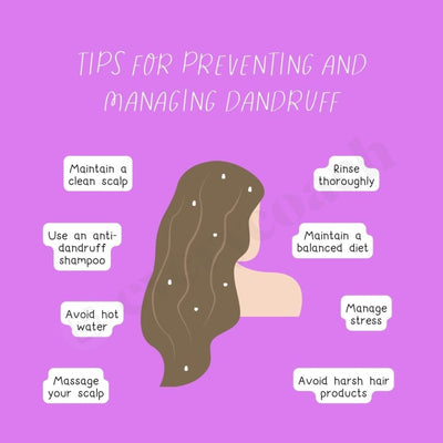 Tips For Preventing And Managing Dandruff Instagram Post Canva Template