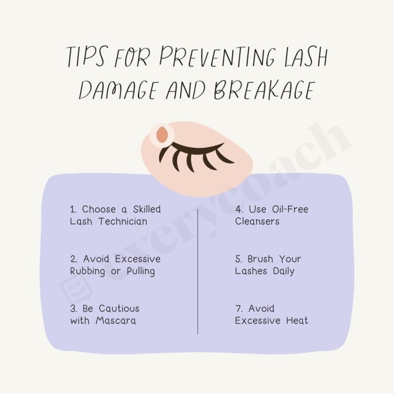 Tips For Preventing Lash Damage Breakage Instagram Post Canva Template