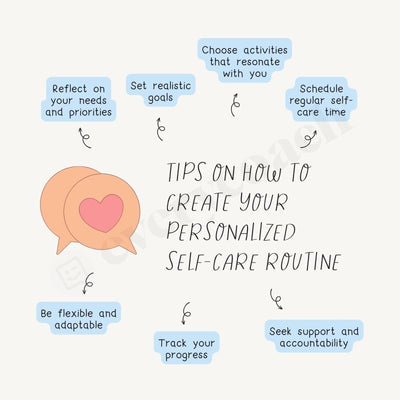 Tips On How To Create Your Personalizer Self-Care Routine Instagram Post Canva Template