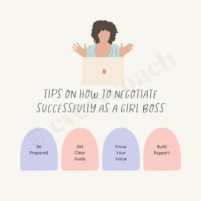 Tips On How To Negotiate Successfully As A Girl Boss Instagram Post Canva Template