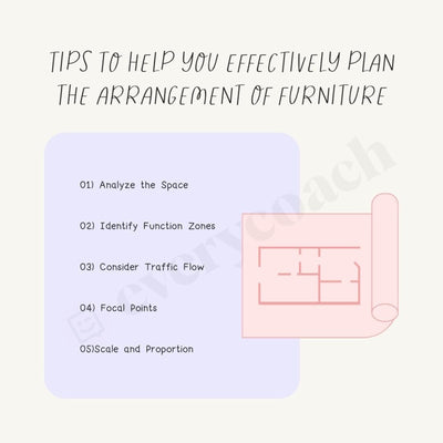 Tips To Help You Effectively Plan The Arrangement Of Furniture Instagram Post Canva Template