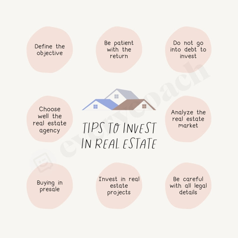 Tips To Inverst In Real Estate Instagram Post Canva Template