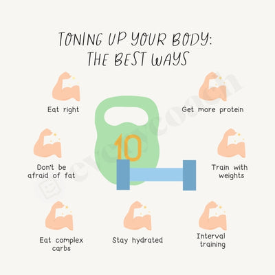 Toning Up Your Body The Best Ways Instagram Post Canva Template