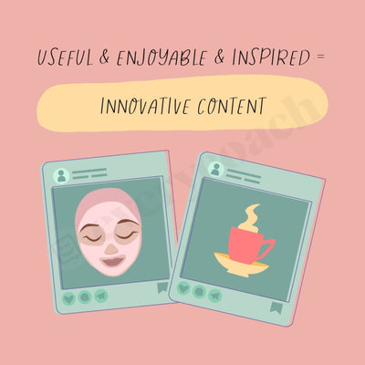 Useful & Enjoyable Inspired = Innovative Content Instagram Post Canva Template