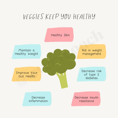Veggies Keep You Healthy Instagram Post Canva Template