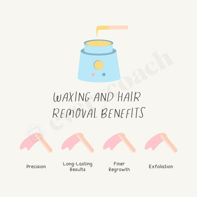 Waxing And Hair Removal Benefits Instagram Post Canva Template
