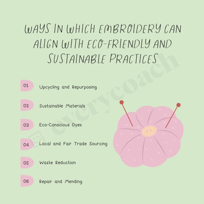 Ways In Which Embroidery Can Align With Eco Friendly And Sustainable Practices Instagram Post Canva
