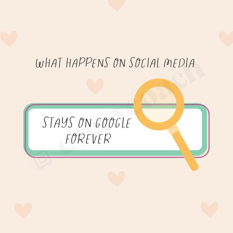 What Happens On Social Media Stays Google Forever Instagram Post Canva Template