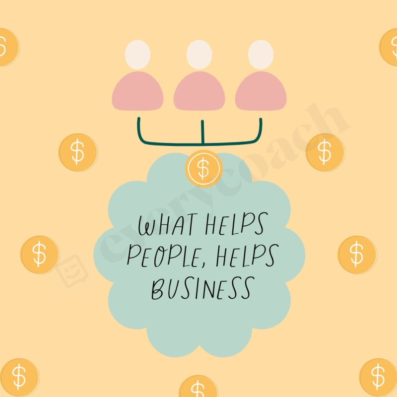 What Helps People Business Instagram Post Canva Template