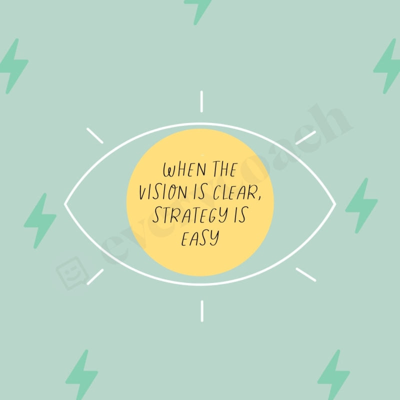 When The Vision Is Clear Strategy Is Easy Instagram Post Canva Template