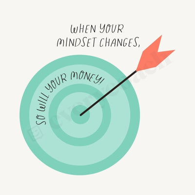 When Your Mindset Changes So Will Money Instagram Post Canva Template