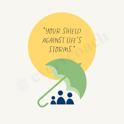Your Shield Against Lifes Storms Instagram Post Canva Template
