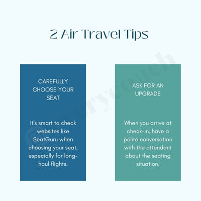 2 Air Travel Tips Instagram Post Canva Template