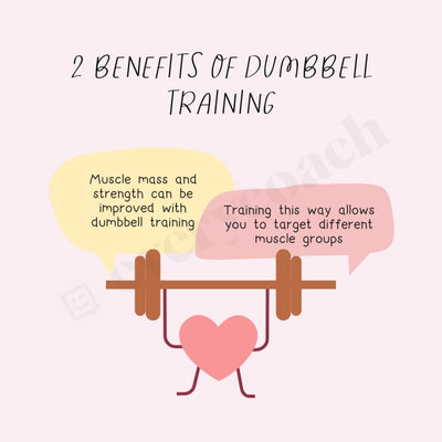 2 Benefits Of Dumbbell Training Instagram Post Canva Template