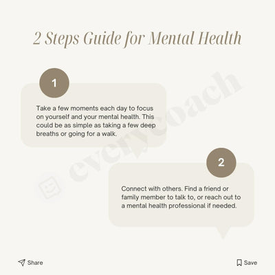 2 Steps Guide For Mental Health Instagram Post Canva Template
