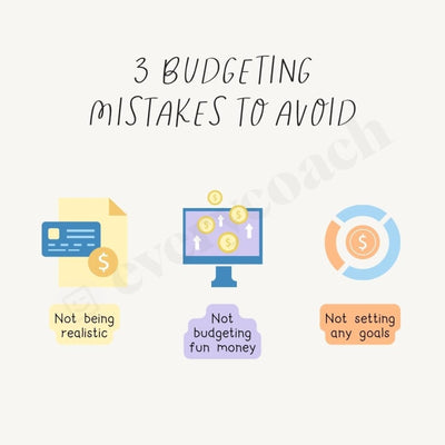 3 Budgeting Mistakes To Avoid Instagram Post Canva Template