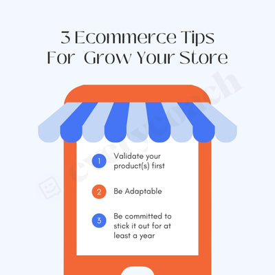 3 Ecommerce Tips For Grow Your Store Instagram Post Canva Template