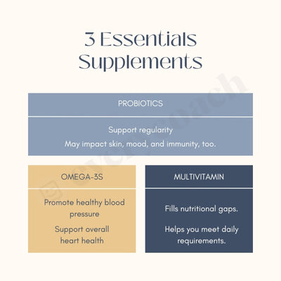 3 Essentials Supplements Instagram Post Canva Template