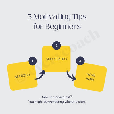 3 Motivating Tips For Beginners Instagram Post Canva Template
