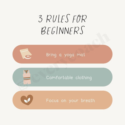 3 Rules For Beginners Instagram Post Canva Template