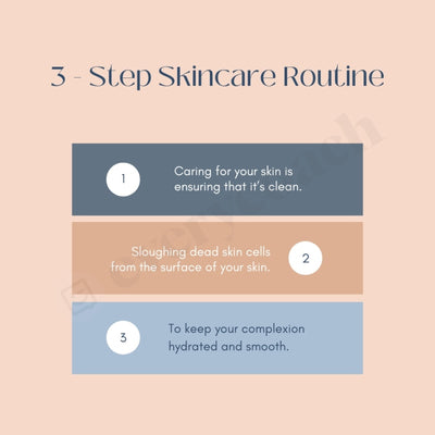3 - Step Skincare Routine Instagram Post Canva Template