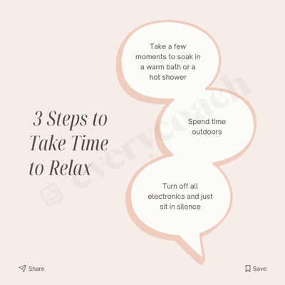 3 Steps To Take Time Relax S02082302 Instagram Post Canva Template