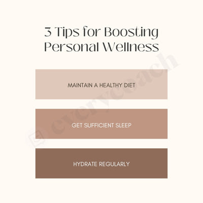 3 Tips For Boosting Personal Wellness Instagram Post Canva Template
